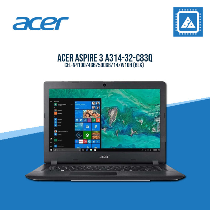 ACER ASPIRE 3 A314-32-C83Q CEL-N4100 /4GB/500GB | BEST FOR STUDENTS LAPTOP ACER ASPIRE 3 A314-32-C83Q CEL-N4100 /4GB/500GB | BEST FOR STUDENTS LAPTOP